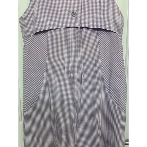 Columbia PFG Dress Large Sleeveless Super Bonehead Lilac Purple Plaid Gorpcore - Picture 13 of 16